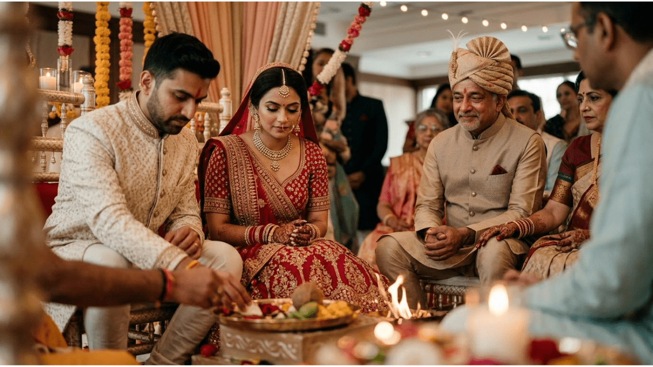 Emotional wedding moment
